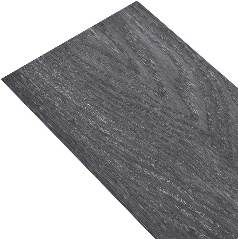 Savitepliamos PVC grindų lentos Juoda ir Balta 30,5 x 61 cm