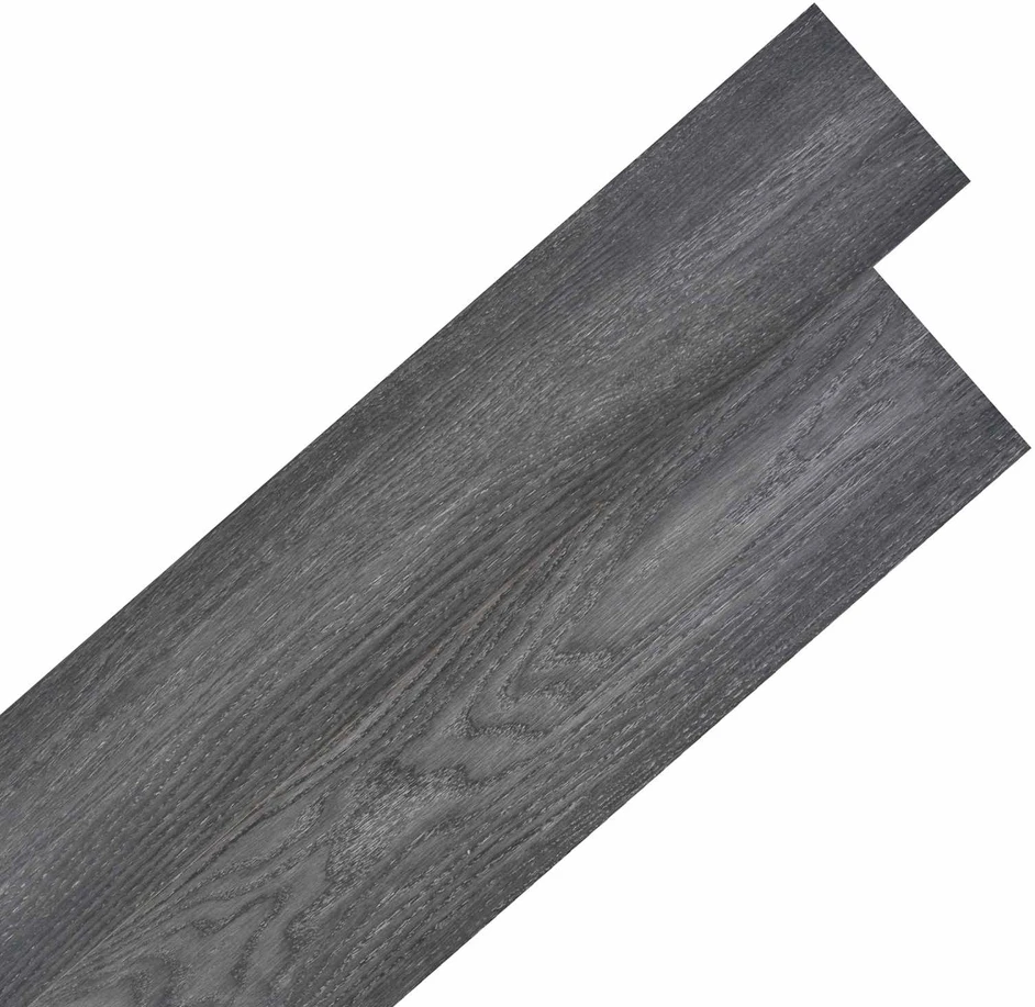 Savitepliamos PVC grindų lentos Juoda ir Balta 30,5 x 61 cm