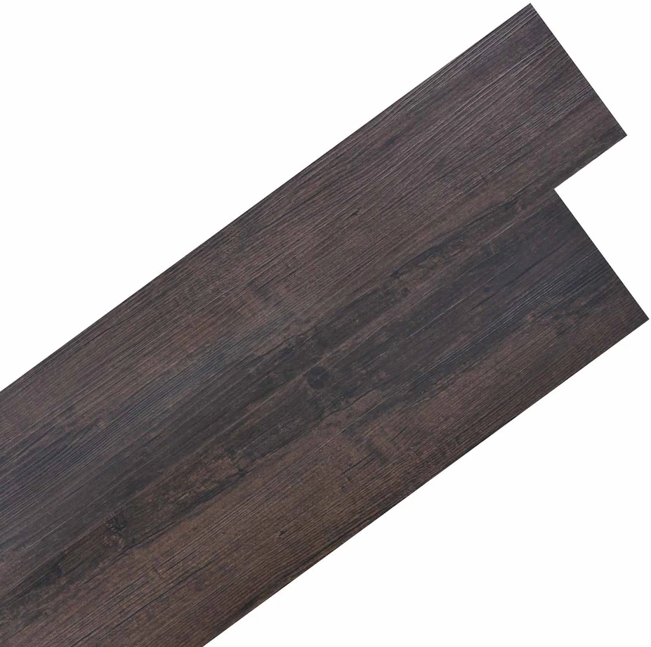 Savitepliamos PVC grindų lentos Tamsiai rudas 30,5 x 61 cm