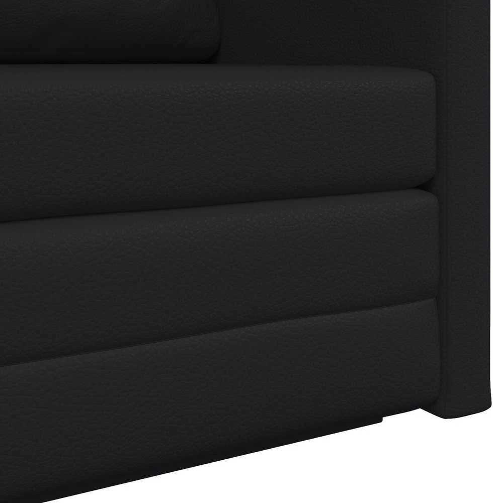 Sofa lova Juoda 124 x 71 x 78 cm Dirbtinė Oda