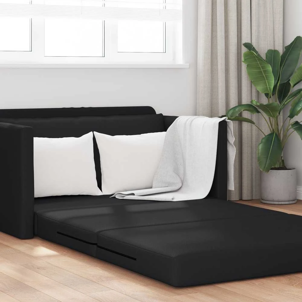 Sofa lova Juoda 124 x 71 x 78 cm Dirbtinė Oda
