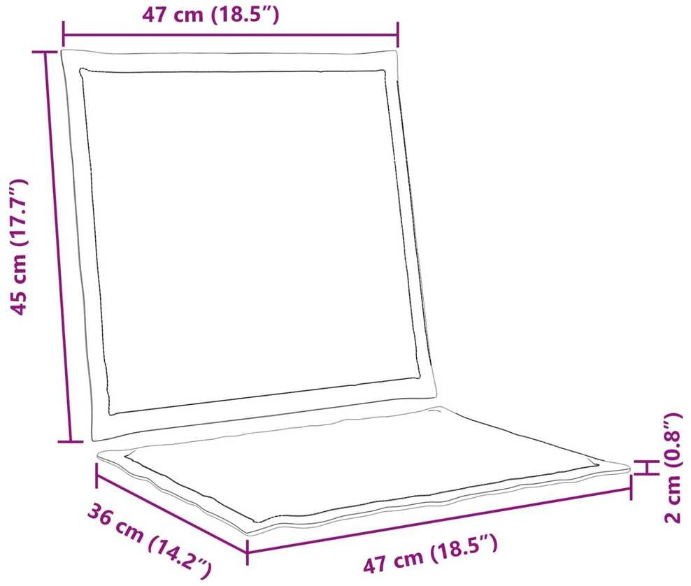 Sėdynės ir nugaros pagalvėlės Poliesteris Taupe 47 x 45 x 2 cm