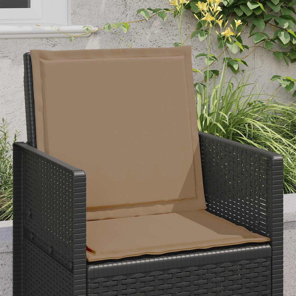 Sėdynės ir nugaros pagalvėlės Poliesteris Taupe 47 x 45 x 2 cm