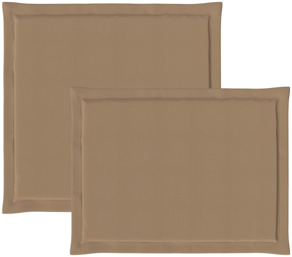 Sėdynės ir nugaros pagalvėlės Poliesteris Taupe 47 x 45 x 2 cm