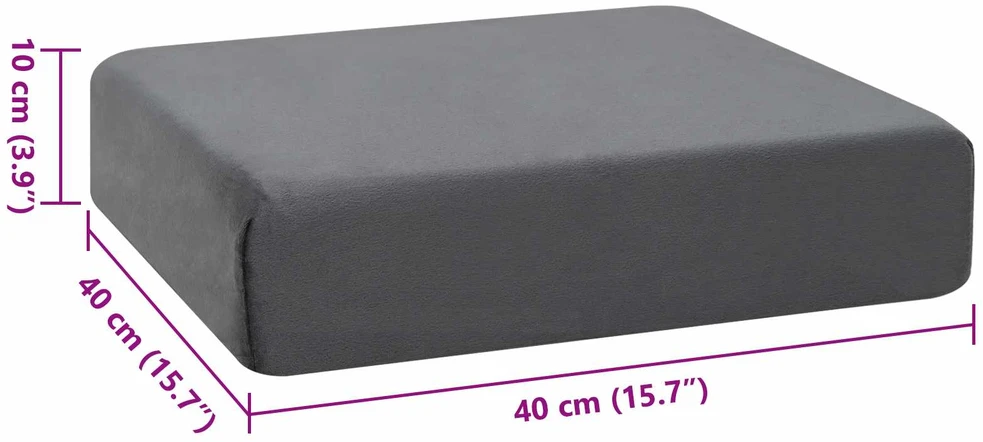 Sėdynės pagalvėlė 40 x 40 x 10 cm PU putos Pilka