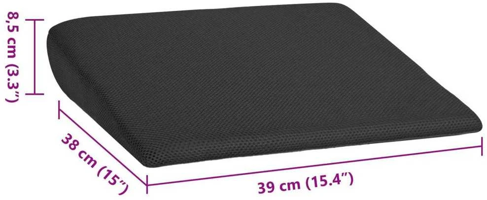 Sėdynės pagalvėlė Juoda 39 x 38 x 8,5 cm PU putos