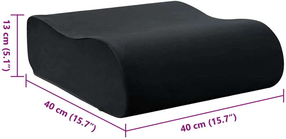 Sėdynės pagalvėlė Paprastas Juoda 40 x 40 x 13 cm PU putos