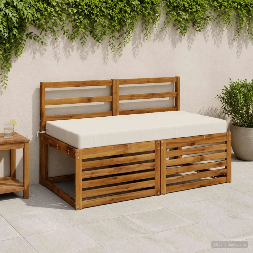 Sėdynės pagalvėlė SOEST 100% poliesteris Balta 120 x 60 x 10 cm