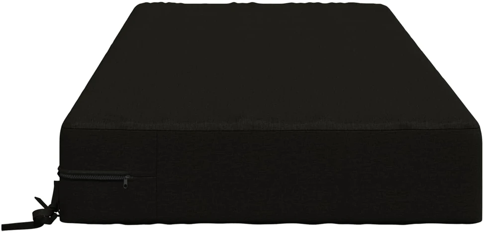 Sėdynės pagalvėlė SOEST 100% poliesteris Juoda 120 x 80 x 15 cm