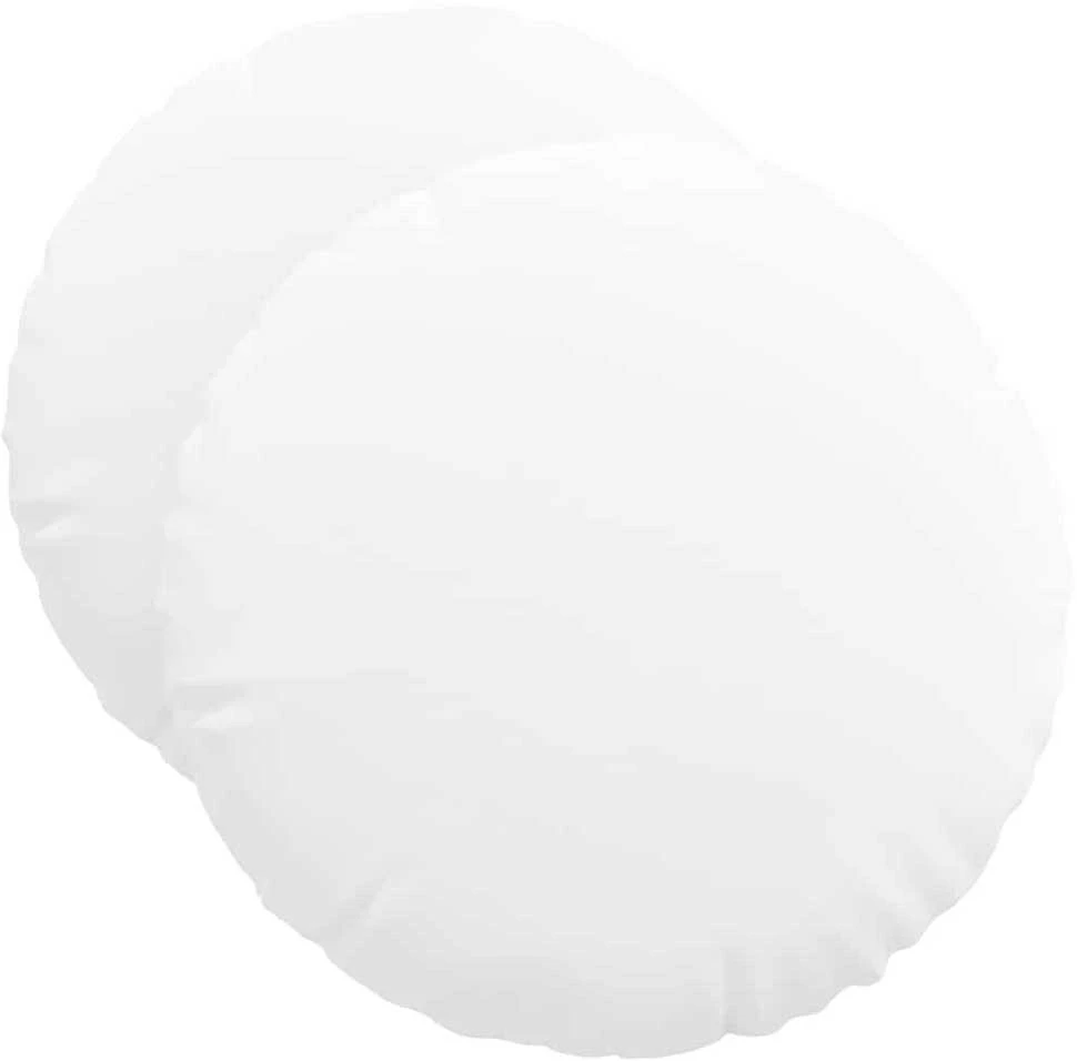 Sėdynių pagalvėlės 2 vnt. Audinys Balta Ø50 x 19 cm
