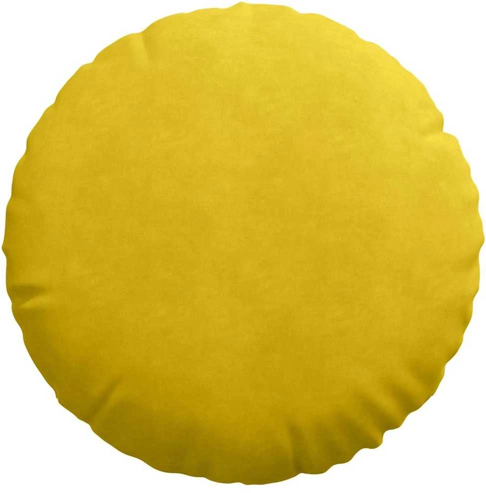 Sėdynių pagalvėlės 2 vnt. Aksomas Geltona Ø50 x 19 cm