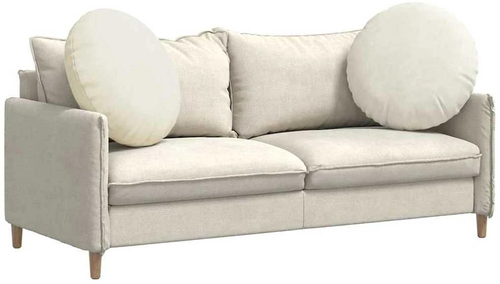 Sėdynių pagalvėlės 2 vnt. Aksomas Kreminė Ø60 x 21 cm