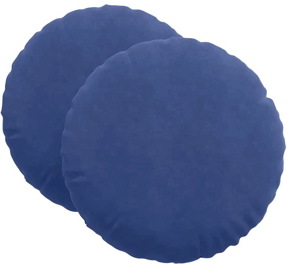 Sėdynių pagalvėlės 2 pcs Policijos mėlyna Ø 40 x 13 cm Aksomas