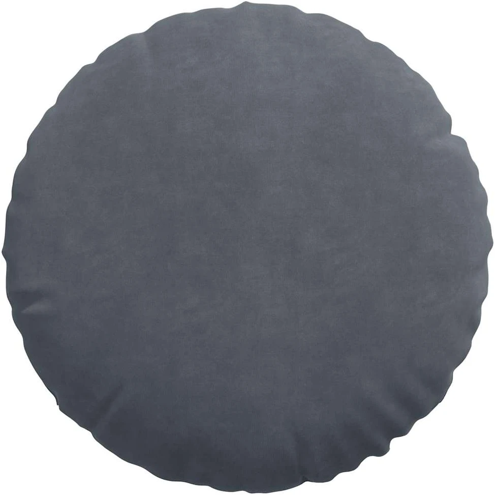 Sėdynių pagalvėlės 2 pcs Tamsiai pilka Ø 40 x 13 cm Aksomas