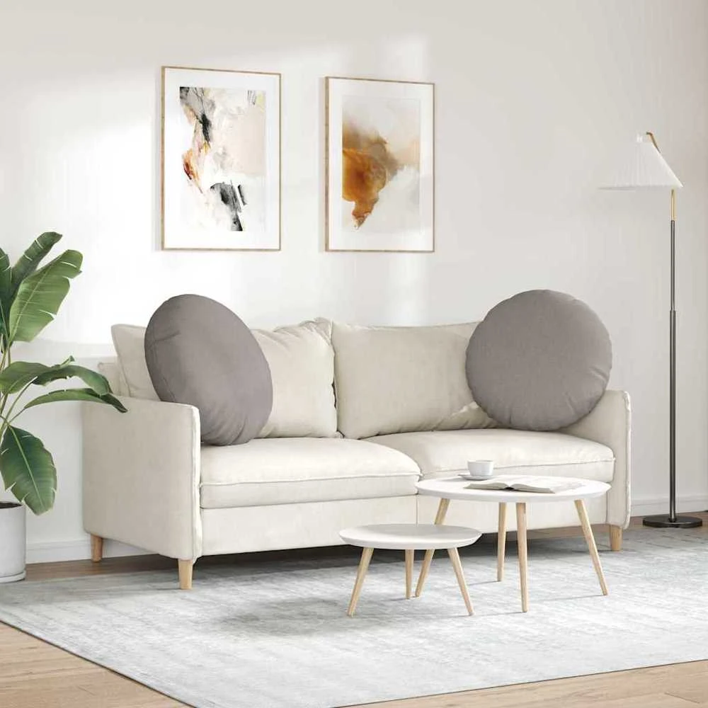 Sėdynių pagalvėlės 2 vnt. Audinys Taupe Ø60 x 21 cm