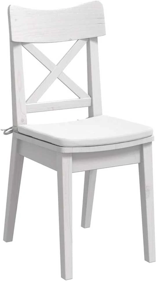 Sėdynių pagalvėlės 4 pcs Balta 40 x 40 x 3 cm audinys