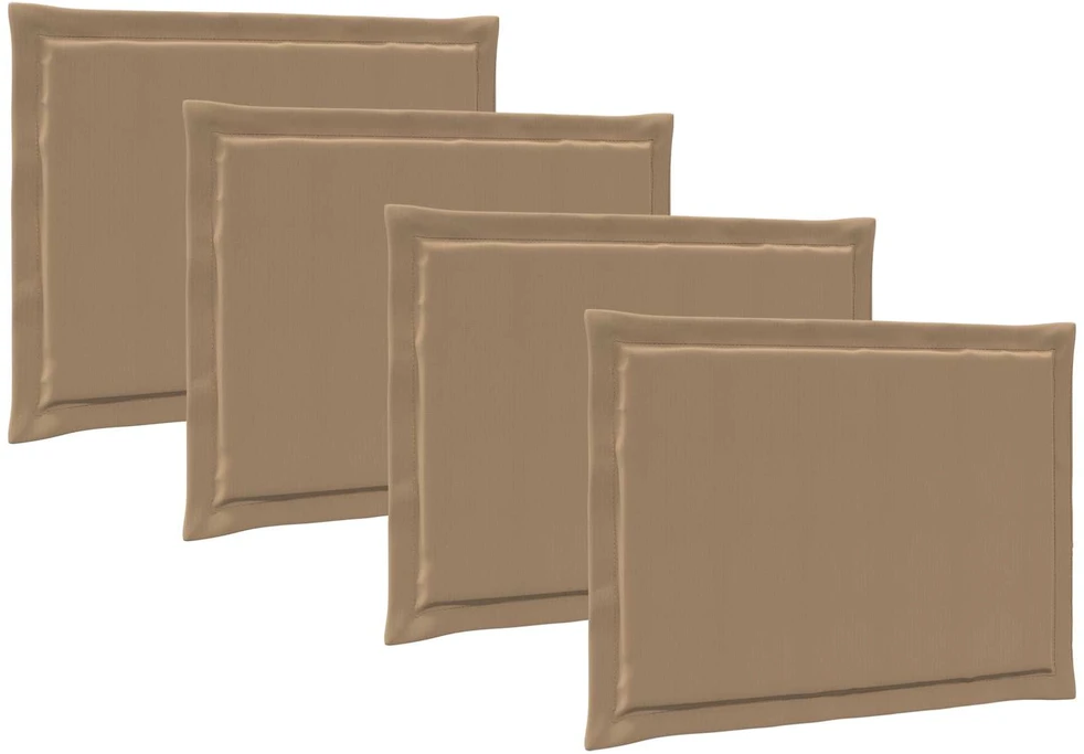 Sėdynių pagalvėlės 4 vnt. Poliesteris Taupe 47 x 36 x 2 cm