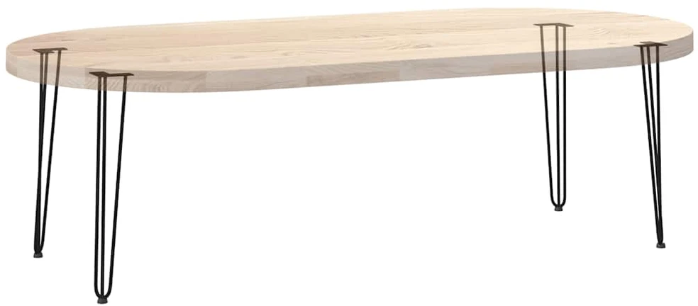 segtukų formos kojelės konsoliniams staliukams, 4 vnt., juodos, 72 cm, masyvus plienas