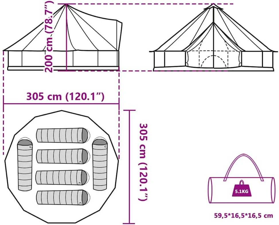 Šeimos palapinė, mėlyna, šešiavietė, tipi, atspari vandeniui