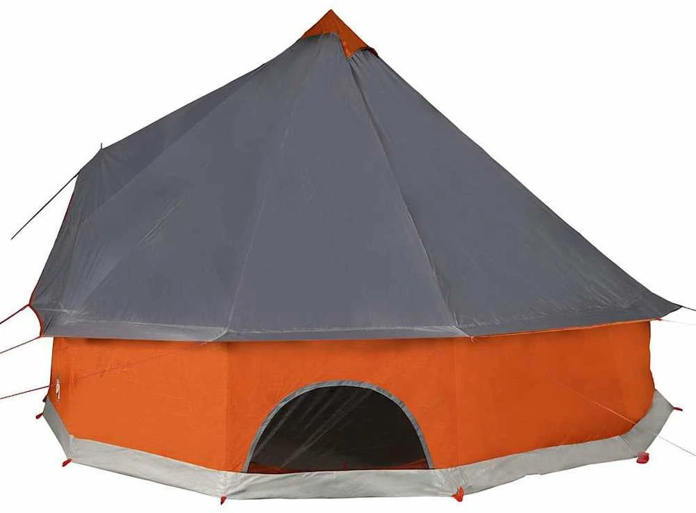 Šeimos palapinė, pilka ir oranžinė, aštuonvietė, tipi