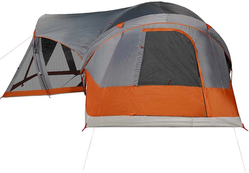 Šeimos palapinė, pilka ir oranžinė, aštuonvietė, tipi