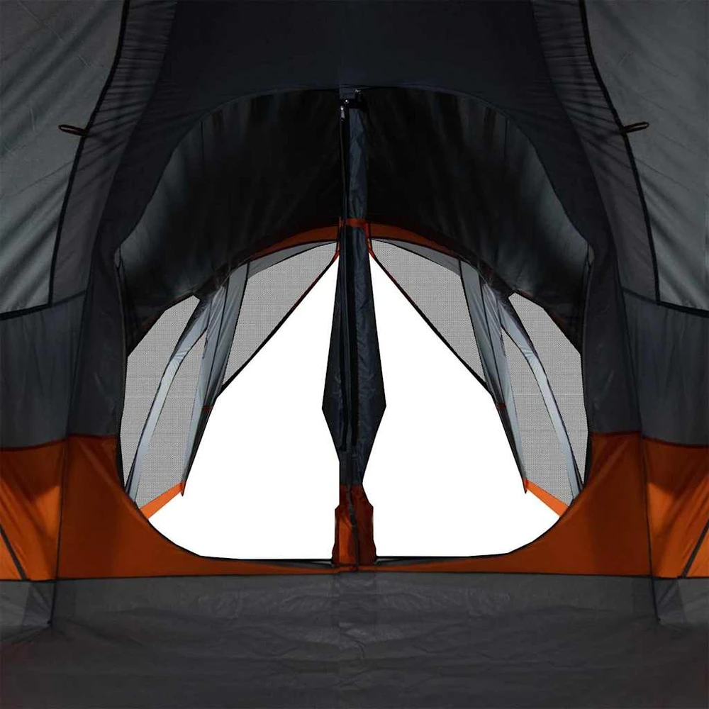 Šeimos palapinė, pilka ir oranžinė, aštuonvietė, tipi