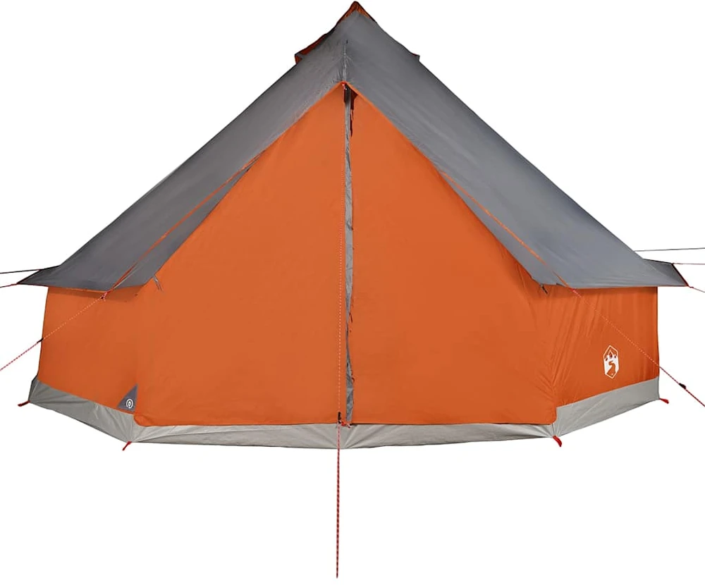 Šeimos palapinė, pilka ir oranžinė, aštuonvietė, tipi