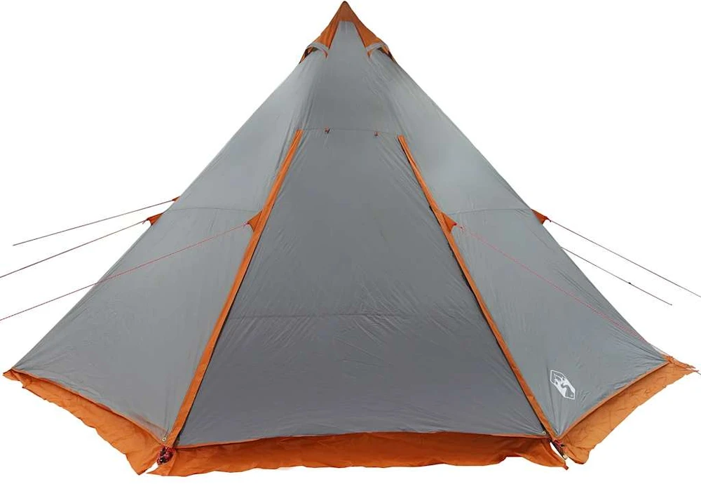 Šeimos palapinė, pilka ir oranžinė, aštuonvietė, tipi