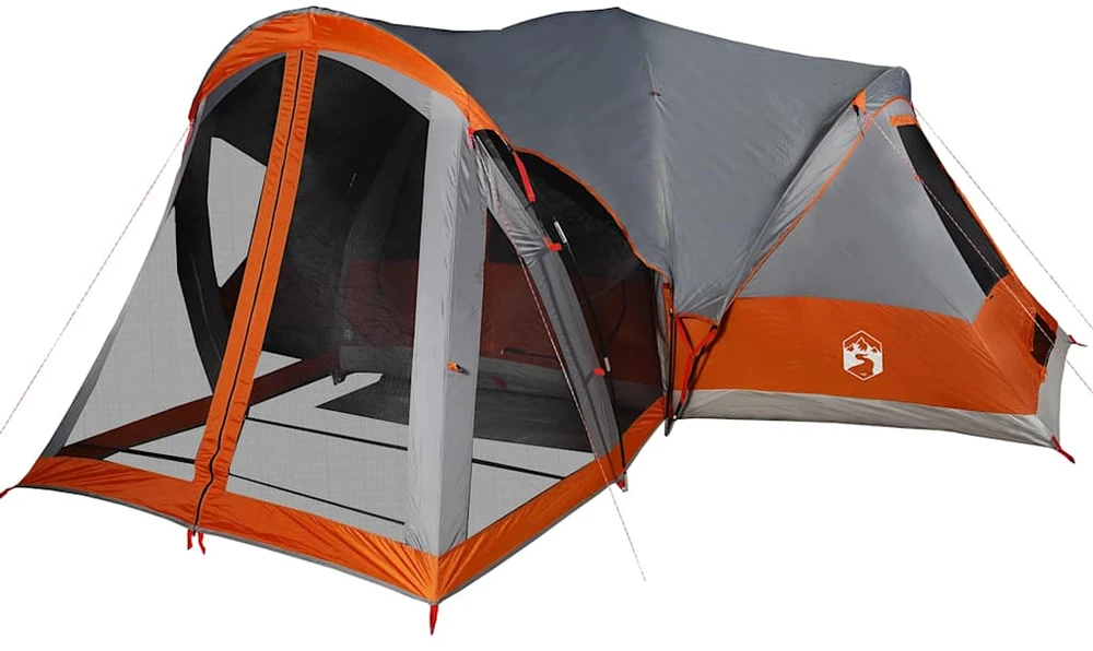 Šeimos palapinė, pilka ir oranžinė, aštuonvietė, tipi