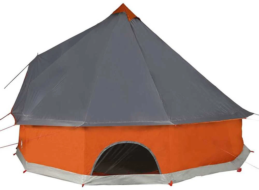 Šeimos palapinė, pilka ir oranžinė, aštuonvietė, tipi