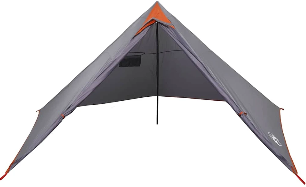 Šeimos palapinė, pilka ir oranžinė, septynvietė, tipi