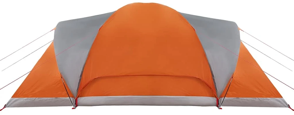 Šeimos palapinė, pilka ir oranžinė, šešiavietė, kupolinė