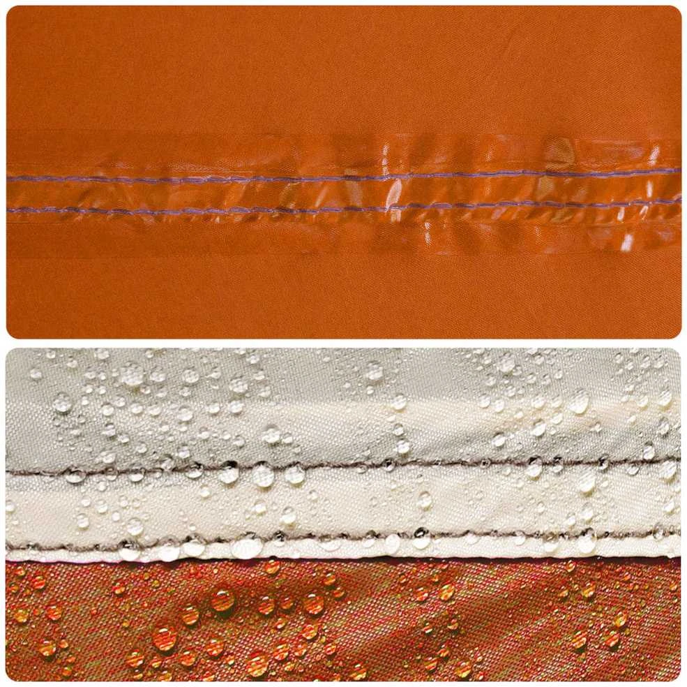 Stovyklavimo palapinė, pilka/oranžinė, tamsinantis audinys, LED