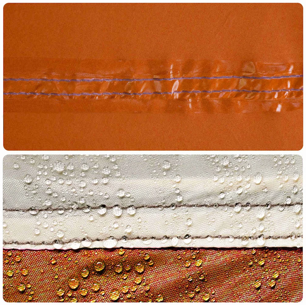 Šeimos palapinė su stogu Pilka ir oranžinė 622 x 295 x 238 cm