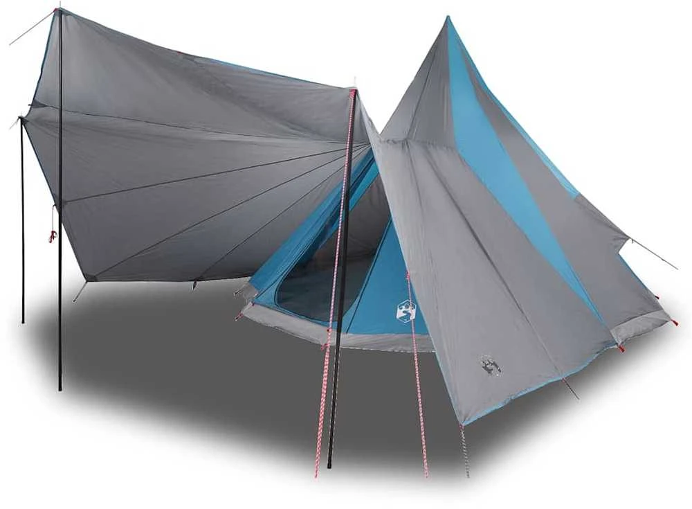 Tipi palapinė su stogu Mėlyna 510 x 690 x 330 cm tafta