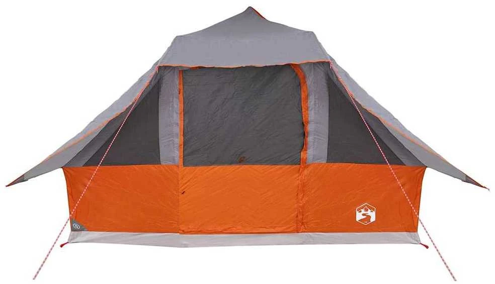 Tipi palapinė 10 asmeniui Pilka ir oranžinė tafta