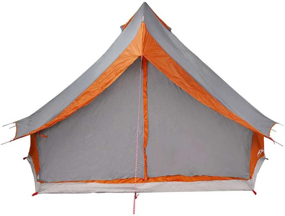 Tipi palapinė 8 asmeniui Pilka ir oranžinė tafta