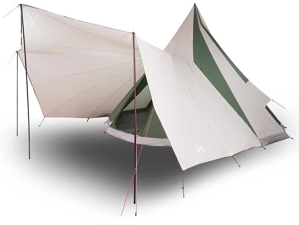 Tipi palapinė su stogu Žalia 510 x 690 x 330 cm tafta