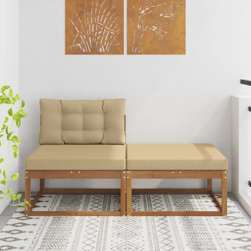 Sekcija sofa vienetai su pagalve 2 Vienetas Natūrali