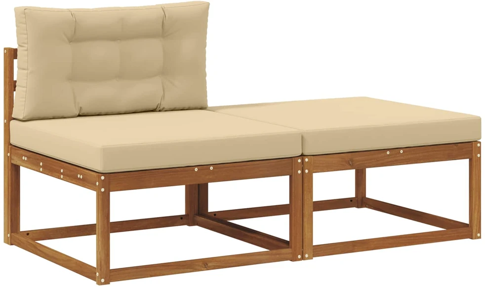 Sekcija sofa vienetai su pagalve 2 Vienetas Natūrali