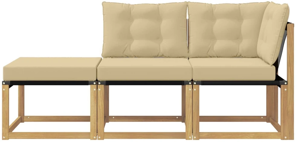 3 vnt. Sekcija sofa vienetai Balta
