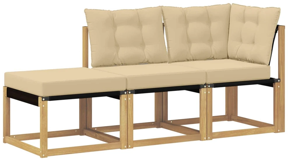 3 vnt. Sekcija sofa vienetai Balta