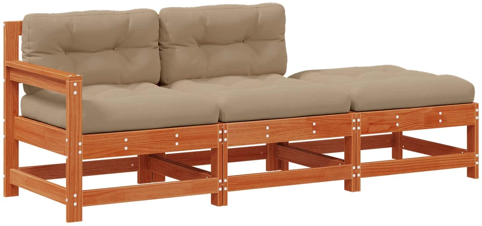 Sekcija sofa vienetai su pagalve Vaško ruda 190 x 62 x 70,5cm