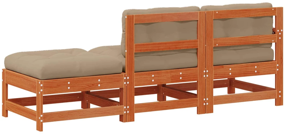 Sekcija sofa vienetai su pagalve Vaško ruda 190 x 62 x 70,5cm