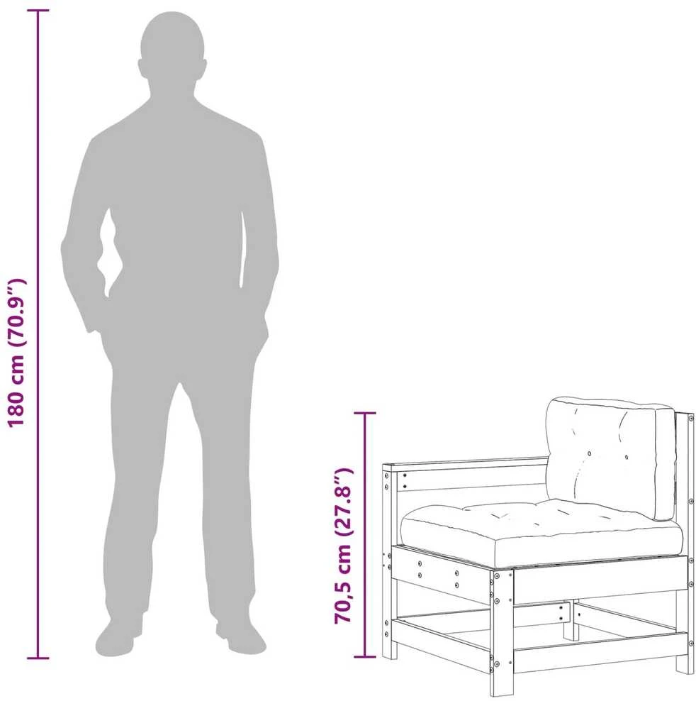 Sekcija sofa vienetai su pagalve Vaško ruda 190 x 62 x 70,5cm