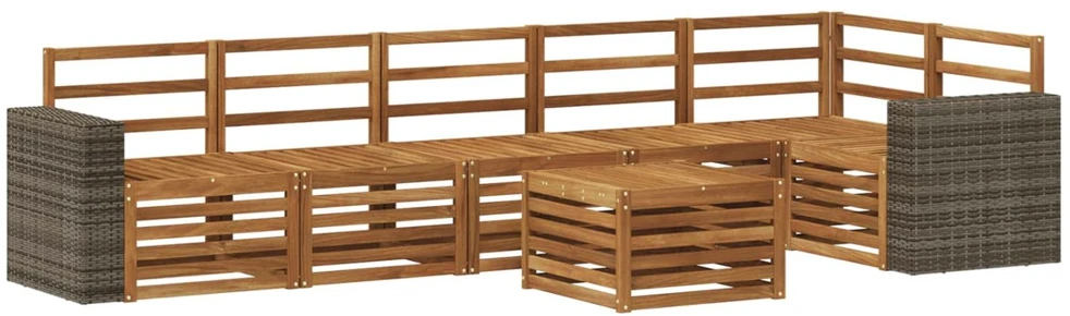 Sofa Lauko sofos komplektas 7 vnt. Natūrali Poliesteris