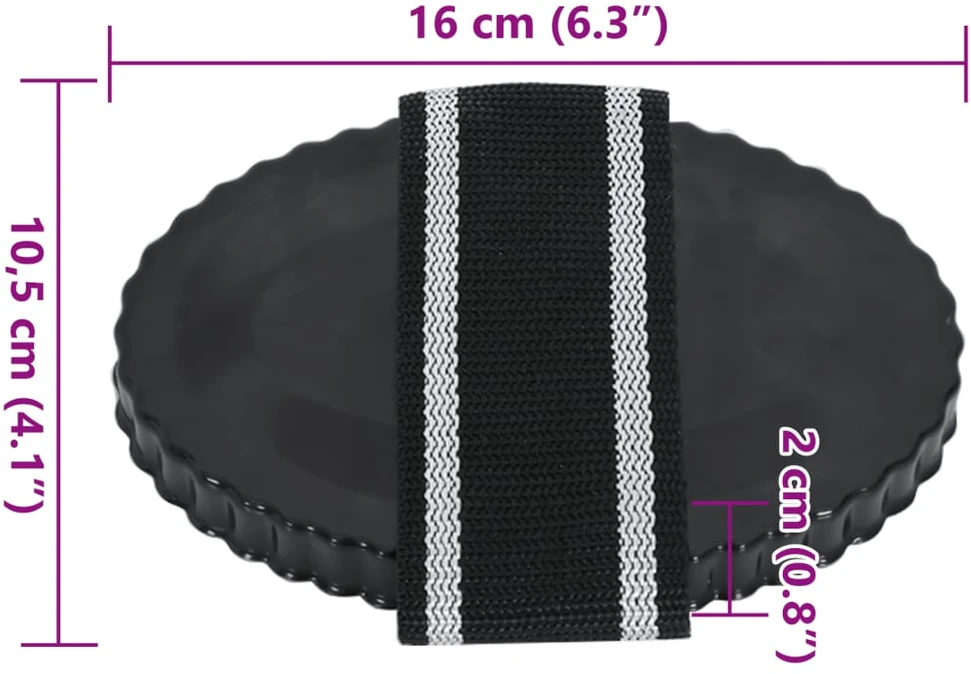 Šepečiai žirgui, 3vnt., juodos spalvos, plienas