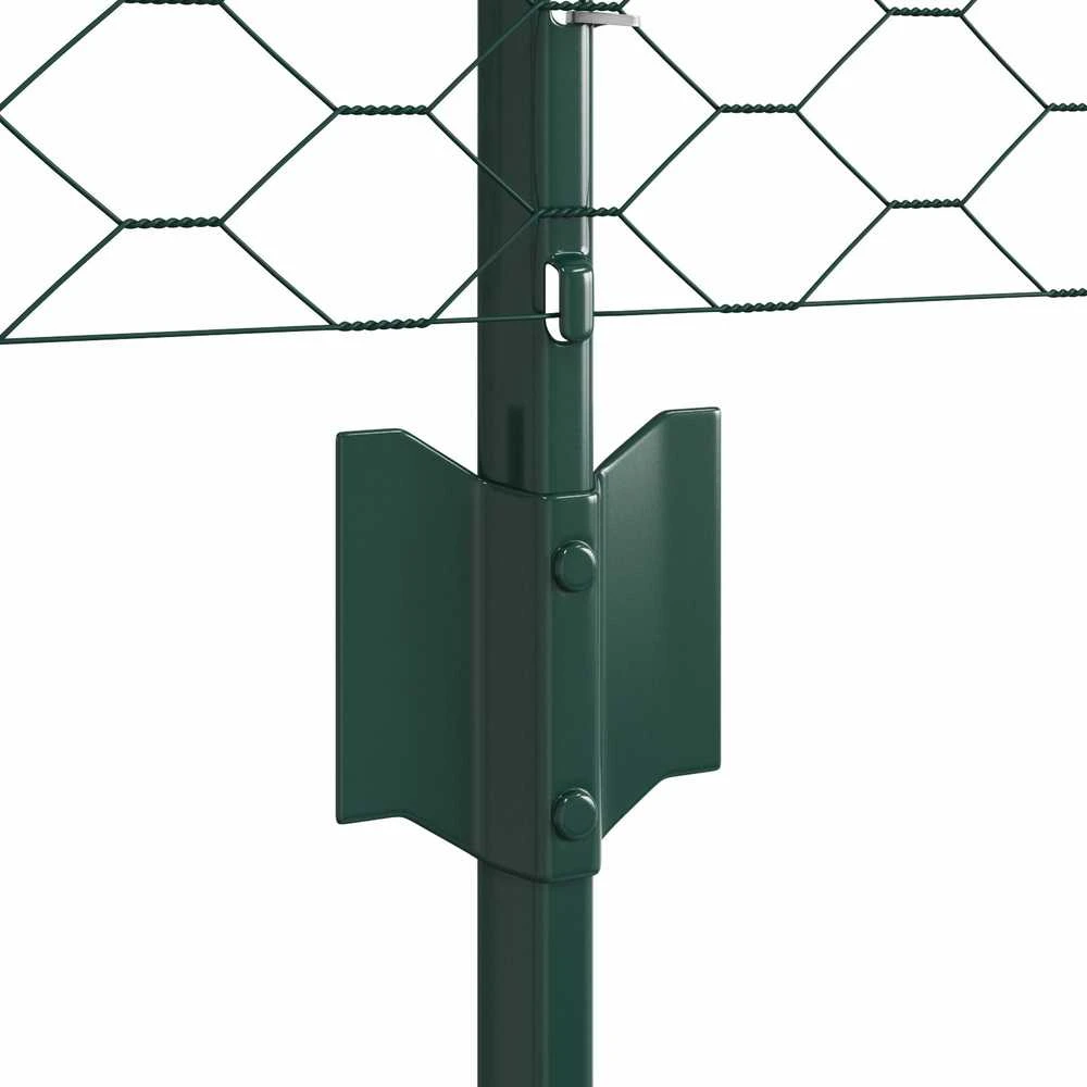 Hexagonal Fence with Post 25 x 0,5 m PVC dengtas plienas Žalia