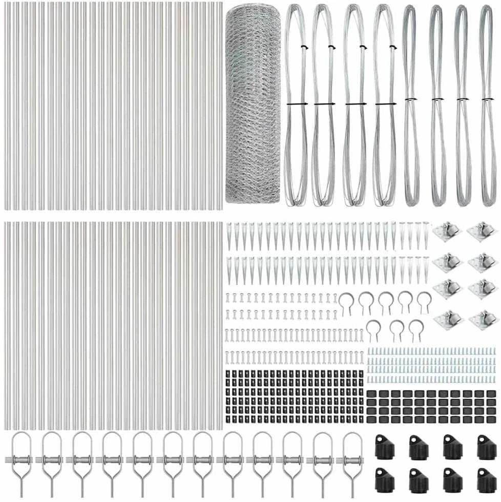 Hexagonal Fence with Post 100 x 0,8 m Galvanizuotas plienas