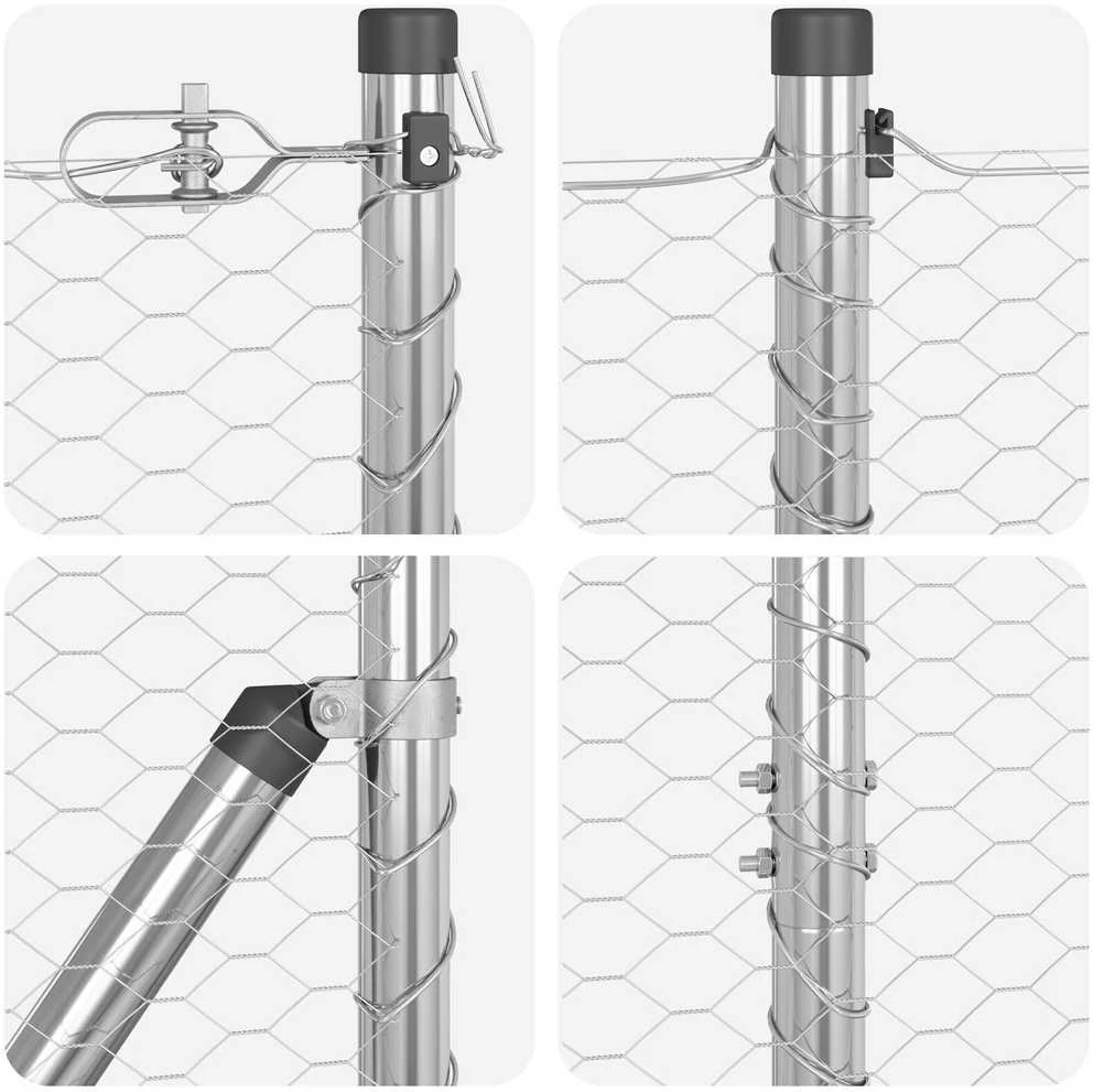 Hexagonal Fence with Post 100 x 1,4 m Galvanizuotas plienas